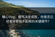 糖心Vlog：细节决定成败，你是否已经看穿那些不起眼的关键细节？