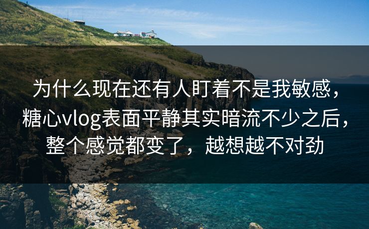 为什么现在还有人盯着不是我敏感，糖心vlog表面平静其实暗流不少之后，整个感觉都变了，越想越不对劲