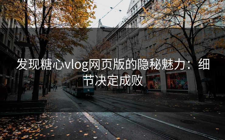 发现糖心vlog网页版的隐秘魅力:细节决定成败 发现糖心vlog网页版的隐秘魅力:细节决定成败